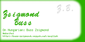 zsigmond buss business card
